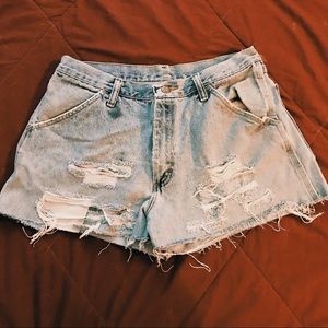 Distressed shorts